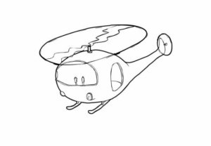 Disegno di elicottero da stampare e colorare 8
