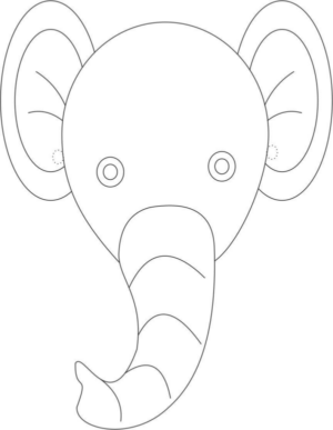 Disegno di elefante da stampare e colorare 116