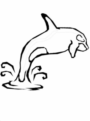 Disegno di delfino da stampare e colorare 64