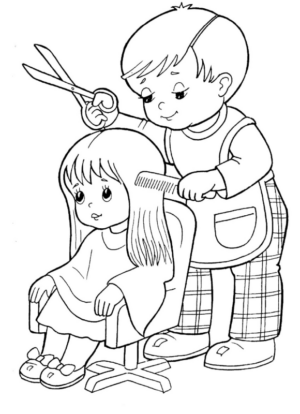 Disegno di barbiere da stampare e colorare 2