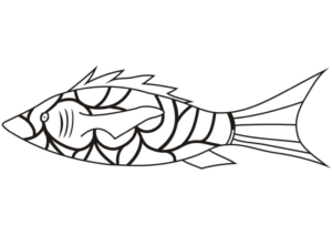 Disegno di pesce da stampare e colorare 154