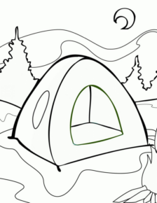 Disegno di campeggio da stampare e colorare 39