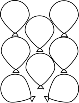 Disegno di palloncino da stampare e colorare 45