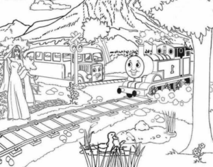 Disegno di Trenino Thomas da stampare e colorare 105