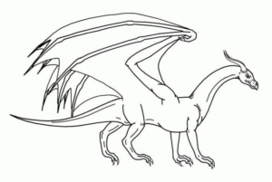 Disegno di dragone da stampare e colorare 14