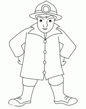 Disegno di pompiere da stampare e colorare 40