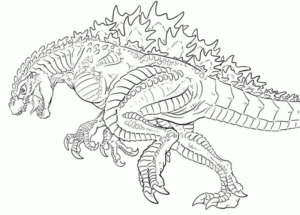 Disegno di Godzilla da stampare e colorare 21