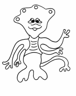 Disegno di alieno da stampare e colorare 36