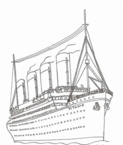 Disegno di Titanic da stampare e colorare