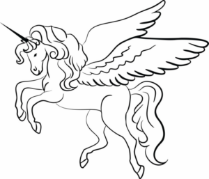 Disegno di unicorno da stampare e colorare 44