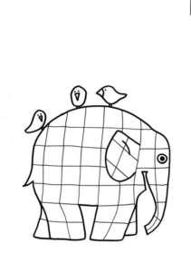 Disegno di elefante da stampare e colorare 12