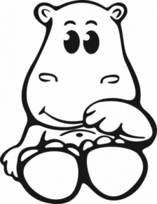 Disegno di ippopotamo da stampare e colorare 31