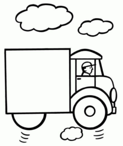 Disegno di mezzo da lavoro da stampare e colorare 95