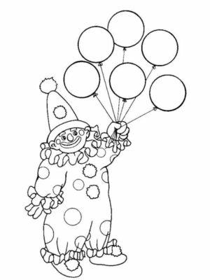 Disegno di clown da stampare e colorare 65