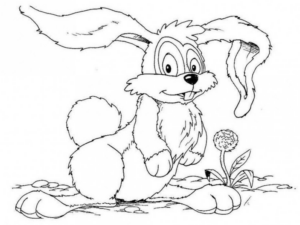 Disegno di coniglio da stampare e colorare 206