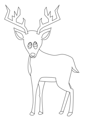 Disegno di cervo da stampare e colorare 14