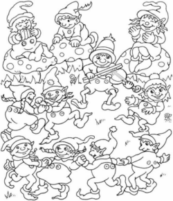 Disegno di gnomo e folletto da stampare e colorare 35