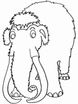 Disegni di Mammut da colorare