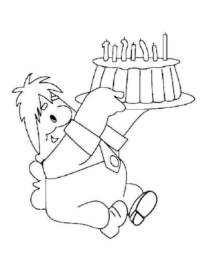 Disegno di compleanno da stampare e colorare 79