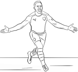 Disegno di calciatore professionista da stampare e colorare 3