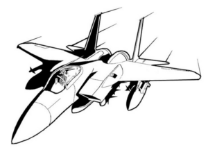 Disegno di aereo militare da stampare e colorare 87