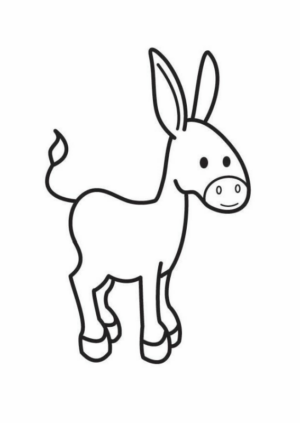 Disegno di asino da stampare e colorare 23