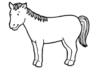 Disegno di cavallo da stampare e colorare 55