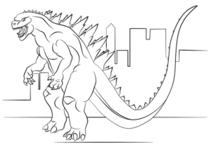 Disegno di Godzilla da stampare e colorare 28