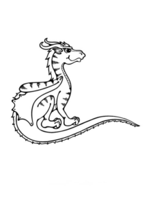 Disegno di dragone da stampare e colorare 20