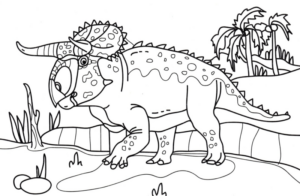 Disegno di Triceratopo da stampare e colorare 32