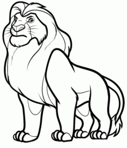 Disegno di leone da stampare e colorare 55