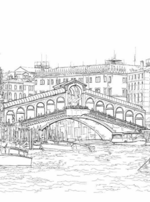 Disegno di monumento famoso da stampare e colorare 56