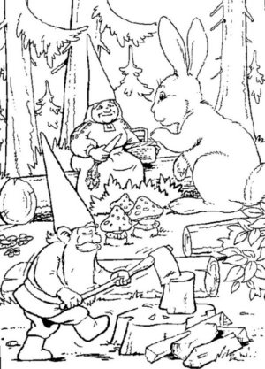 Disegno di gnomo e folletto da stampare e colorare 19