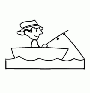 Disegno di pesca da stampare e colorare 2