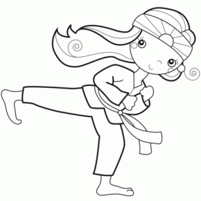 Disegno di karate da stampare e colorare