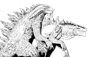 Disegno di Godzilla da stampare e colorare 16