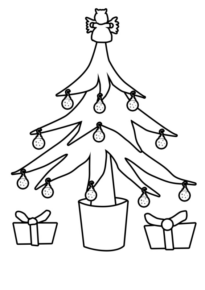 Disegno di albero di Natale da stampare e colorare 201