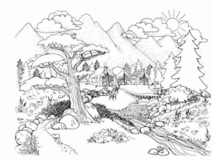 Disegno di campeggio da stampare e colorare 48