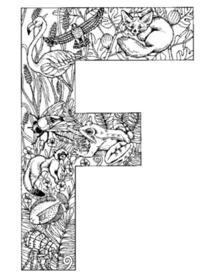 Disegno di lettera dell’alfabeto da stampare e colorare 26