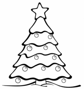 Disegno di albero di Natale da stampare e colorare 213