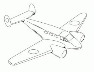 Disegno di aereo da stampare e colorare 39