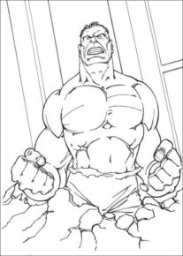 Disegno di Hulk da stampare e colorare 57