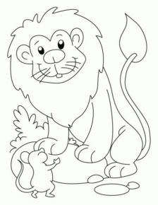 Disegno di leone da stampare e colorare 12