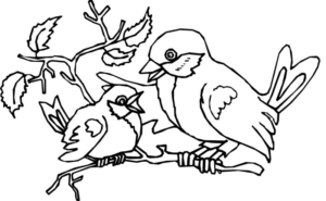Disegno di passero da stampare e colorare 74