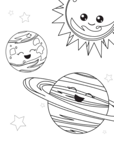 Disegno di pianeta da stampare e colorare 27