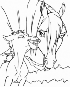 Disegno di cavallo da stampare e colorare 106