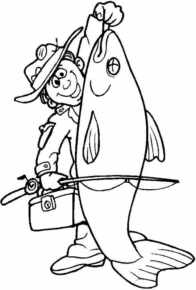 Disegno di pesca da stampare e colorare 3