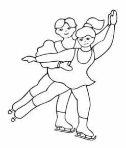 Disegno di pattinaggio da stampare e colorare 2