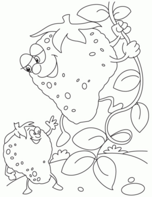 Disegno di fragola da stampare e colorare 14