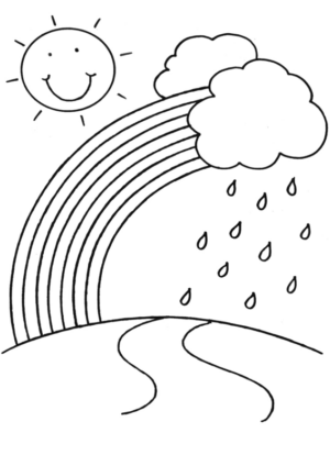 Disegno di arcobaleno da stampare e colorare 22
